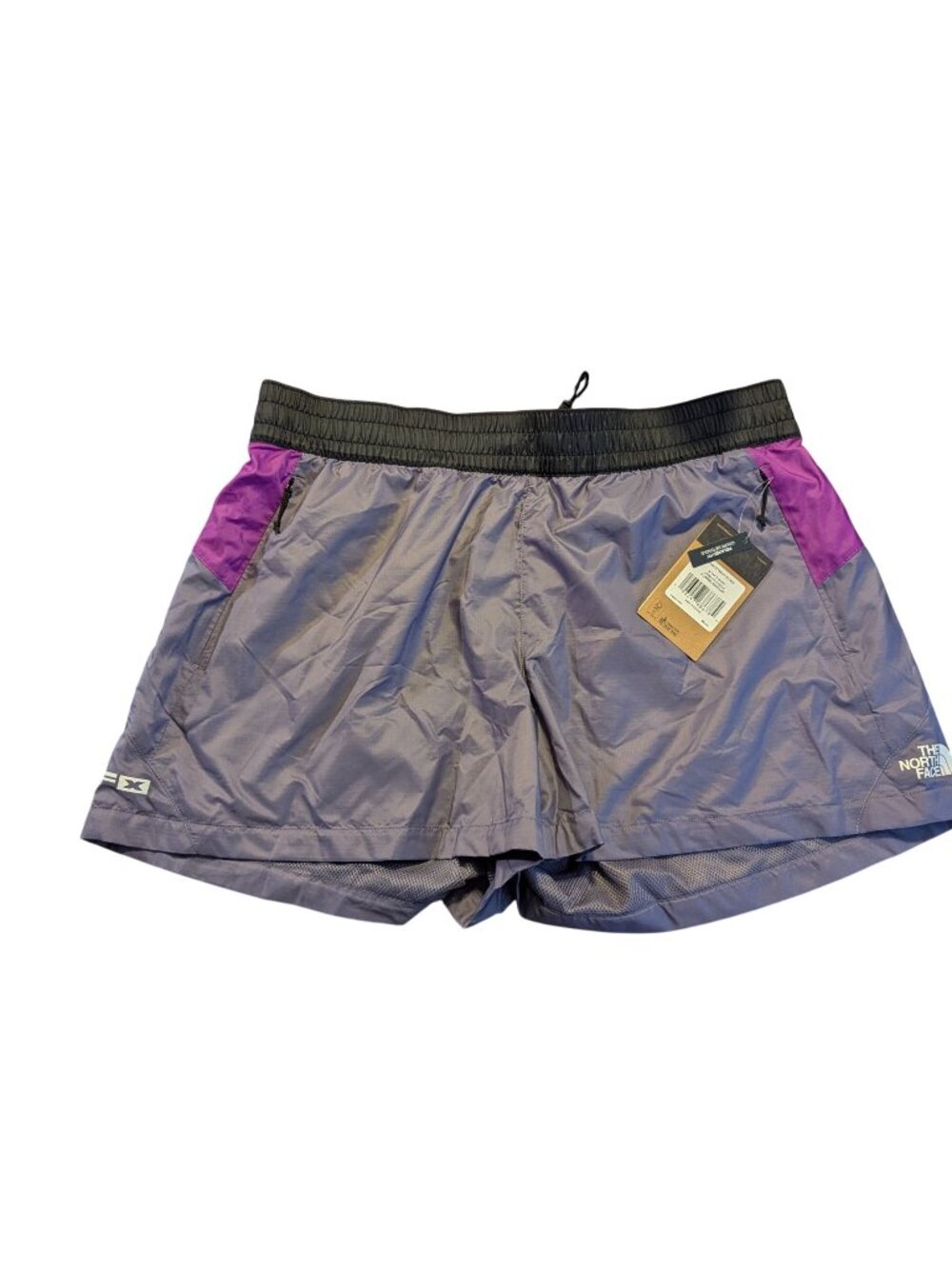 The North Face Womens TNF X Shorts XL Regular Purple/Grey Lightweight & Durable